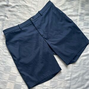 Nike Blue Standard Fit Flat Front Shorts